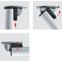 28" (711 mm) Folding AdjustableTable Leg Aluminum alt 0