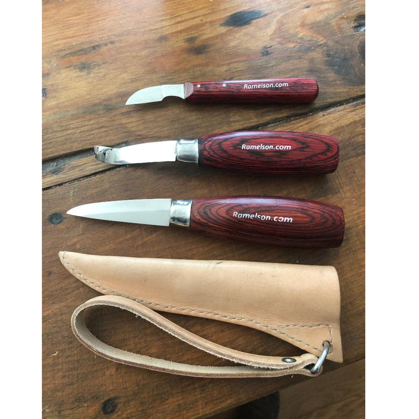 Wood Carving Bushcraft Tool Kit, 3 pc Set alt 0