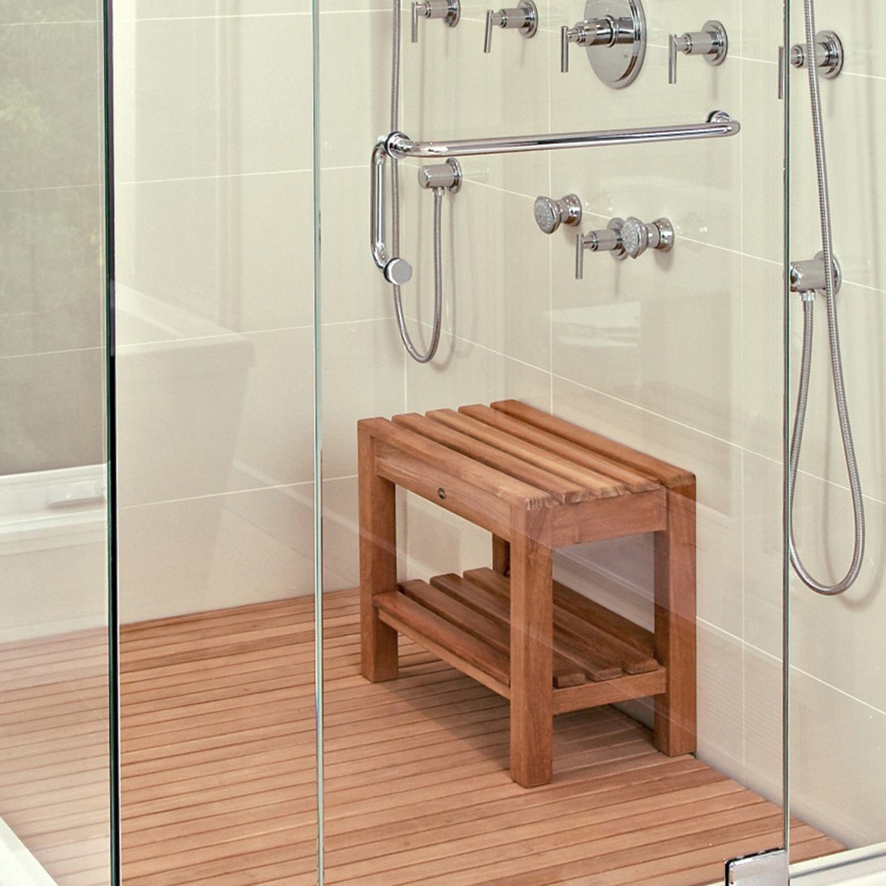 Coach Shower Bench 24" (60 cm) with Shelf alt 0