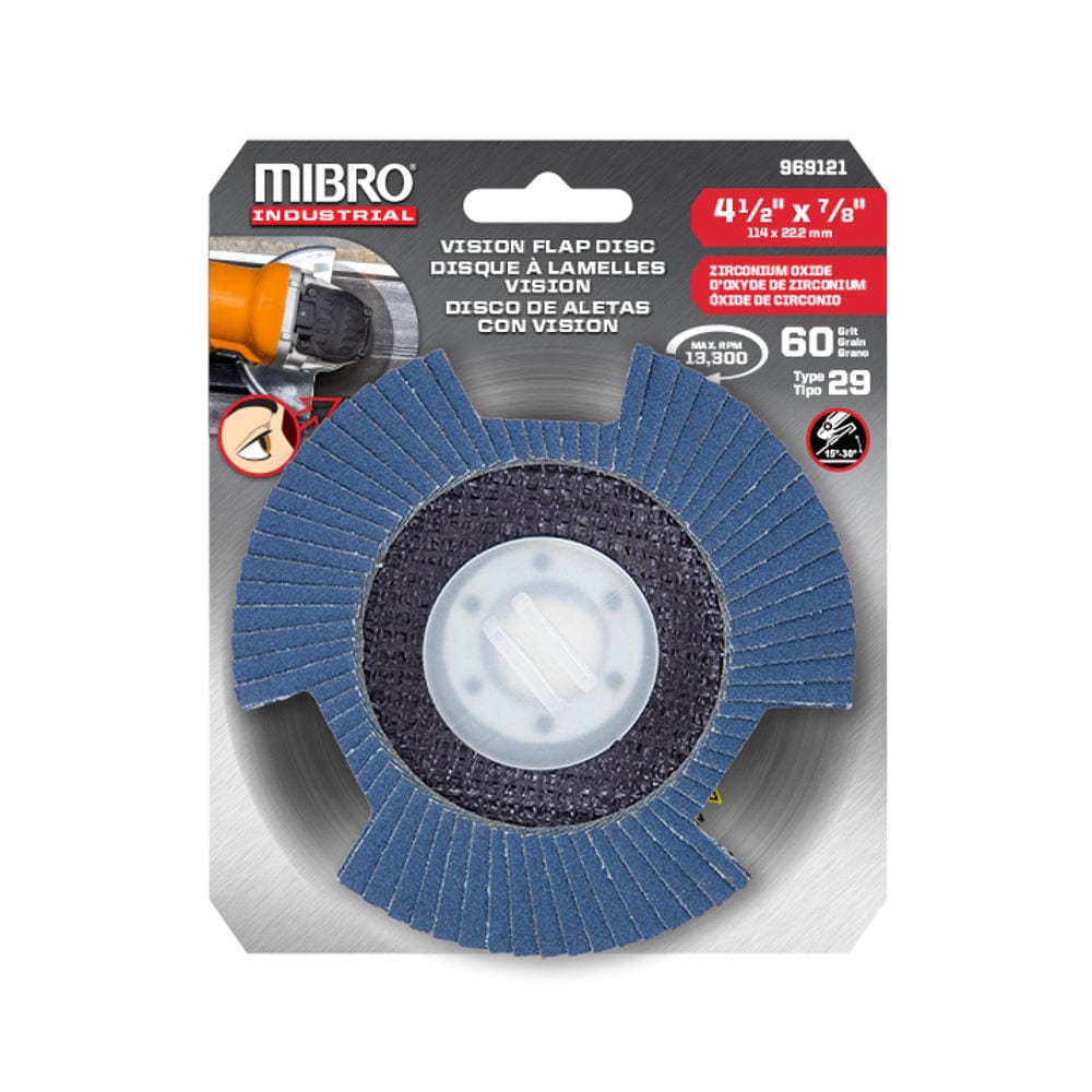 AB Tools 10-Pack 60 Grit Zirconium Flap Discs - 115mm X 22.2mm For Angle Grinder - Sanding, Grinding, Rust Removal