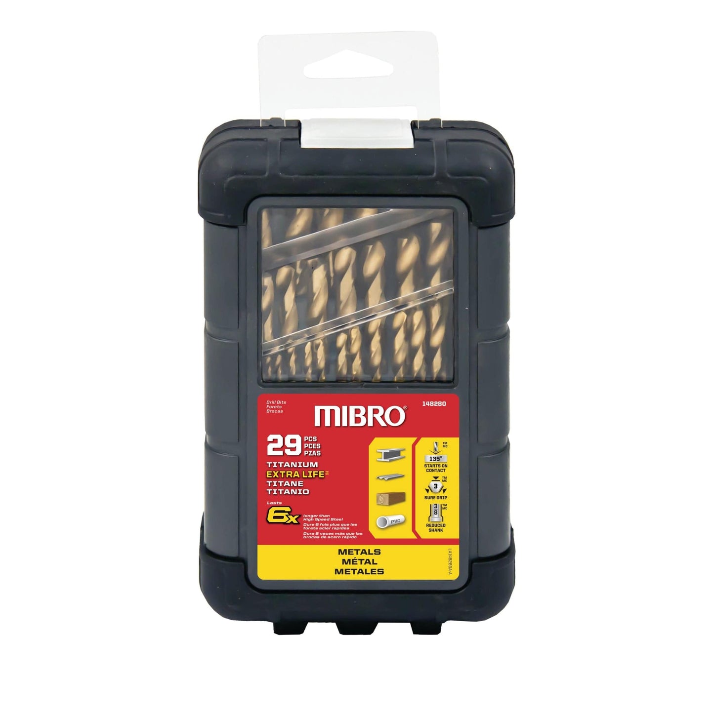Titanium Nitride Coated Drill Bit Set 29pc alt 0