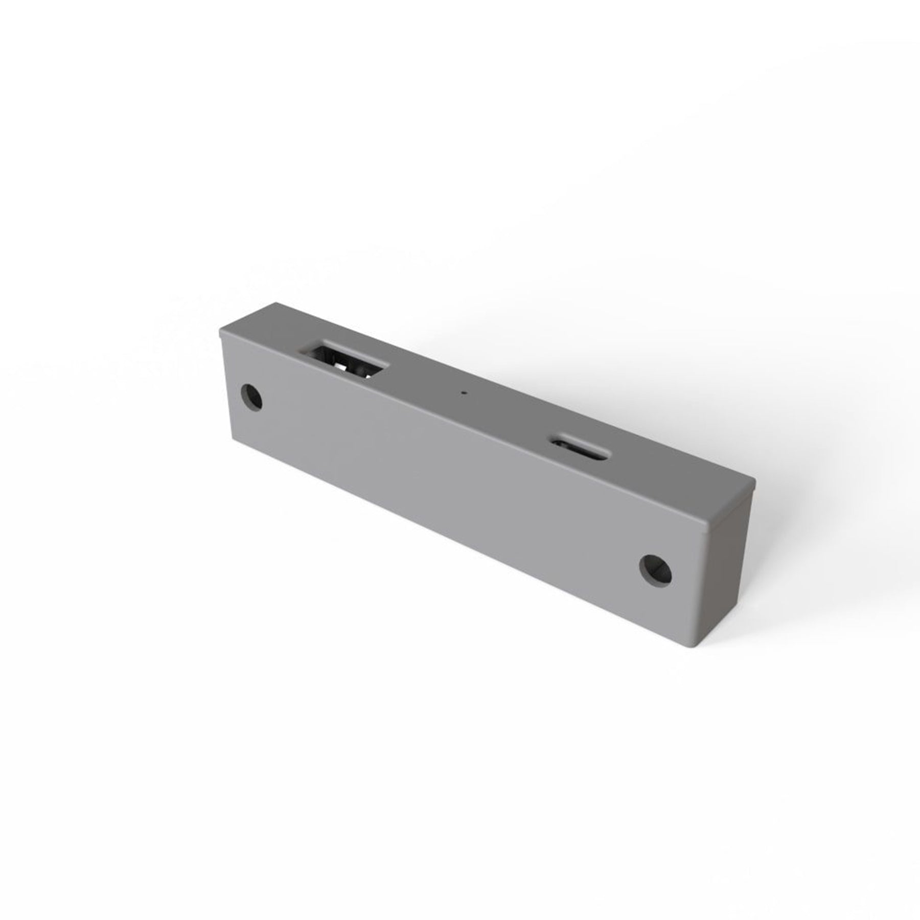 5V Rectangular Recessed or Surface Mount USB Charger Gray alt 0