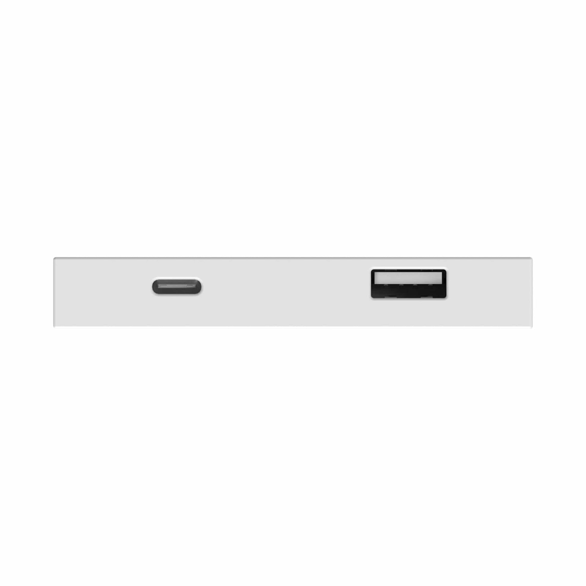 5V Rectangular Recessed or Surface Mount USB Charger White alt 0