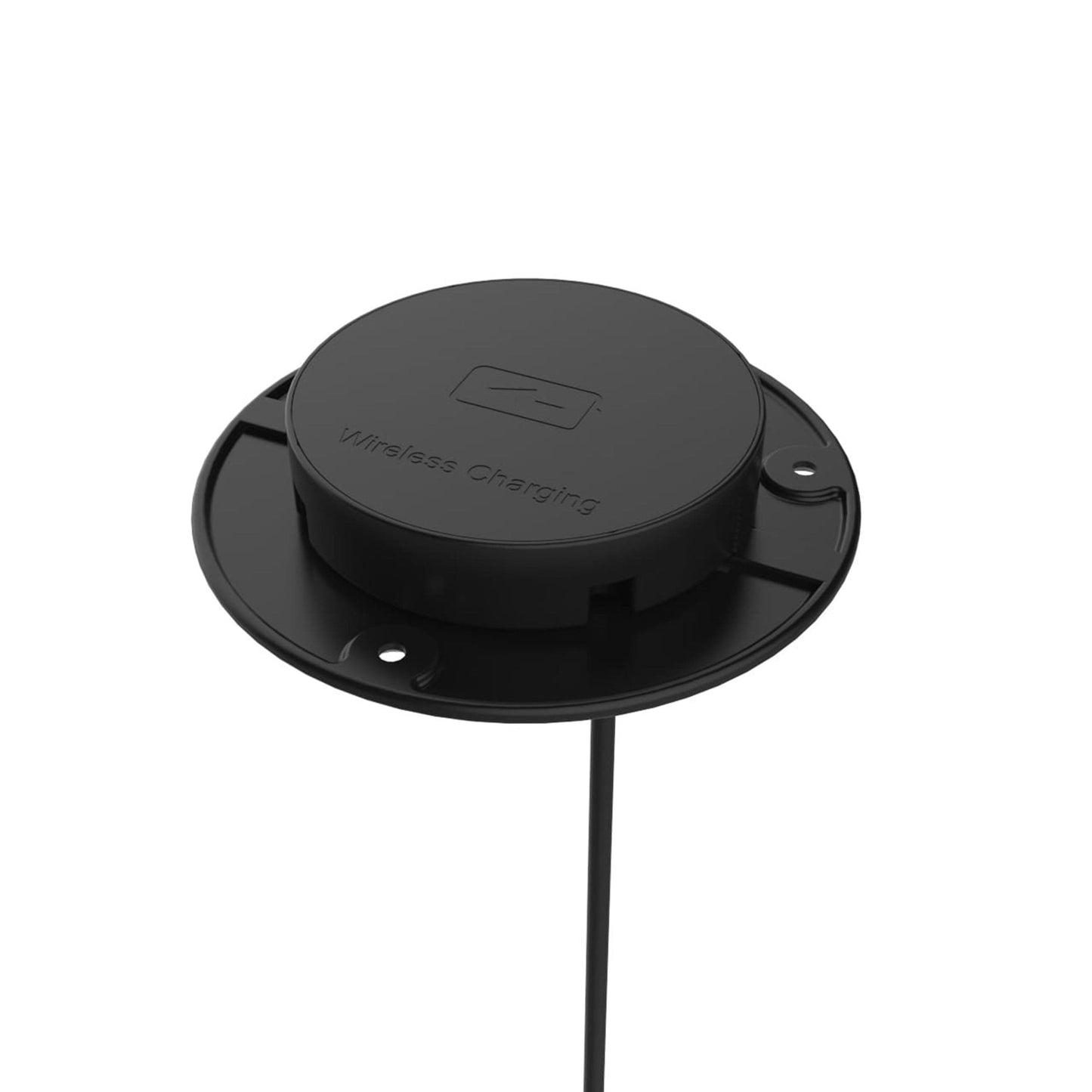 Recessed Bottom Mount Wireless QI Charger Black alt 0