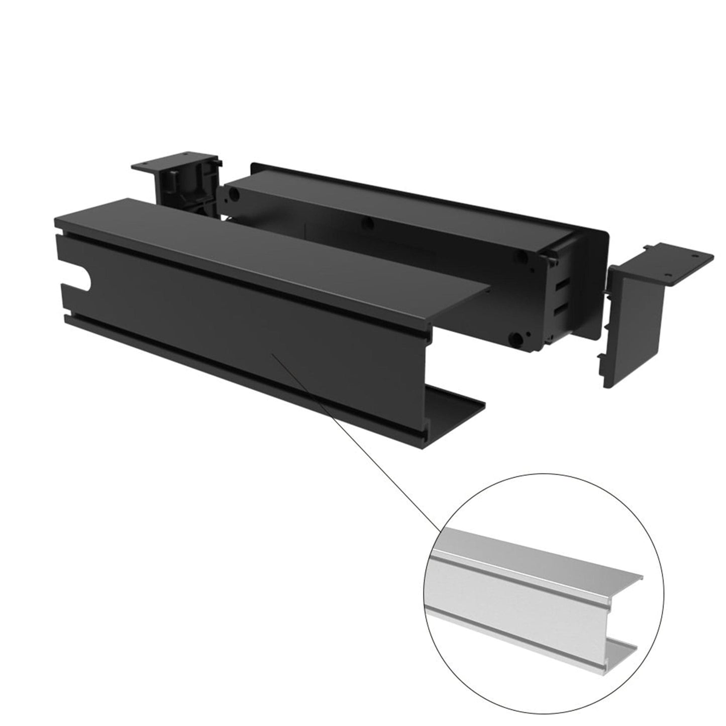 120V Hanging Power Bar and USB Charging Station Black alt 0