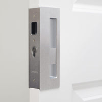 Cavity Sliders CL400 Magnetic Pocket Door Handle for 1-3/8" Door Satin Chrome LH Snib alt 0