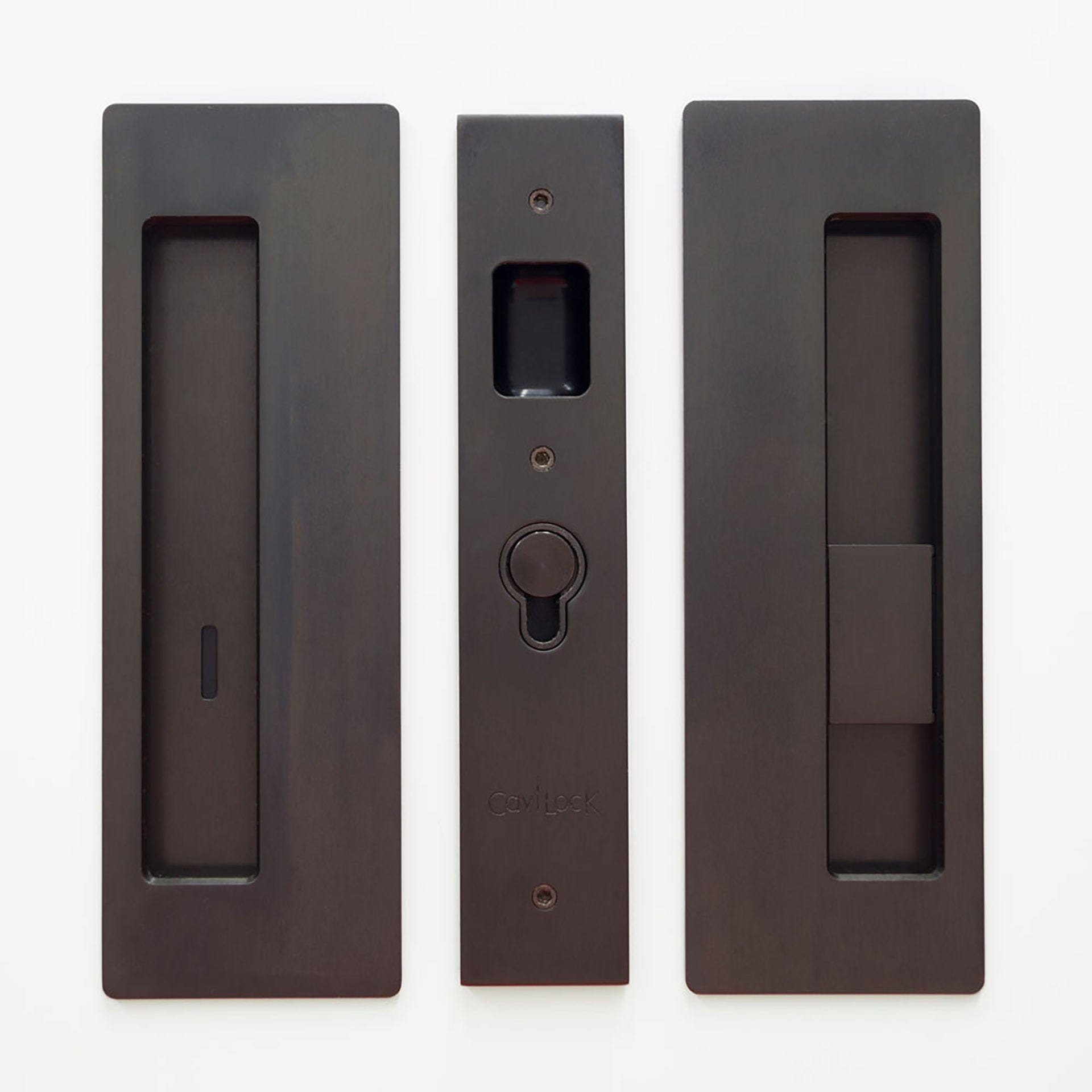 Cavity Sliders CL400 Magnetic Pocket Door Handle for 1-3/8" Door Oil Rubbed Bronze RH Snib alt 0