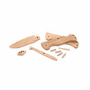 Arlo Wooden Lock Back Folding Pocket Knife - 6-7/8" - Unfinished Kit alt 0