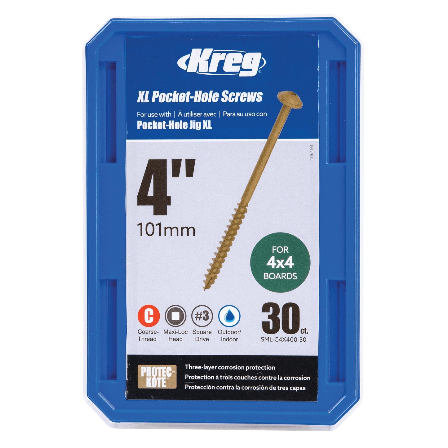 #14 x 4" XL Screws - 30CT alt 1