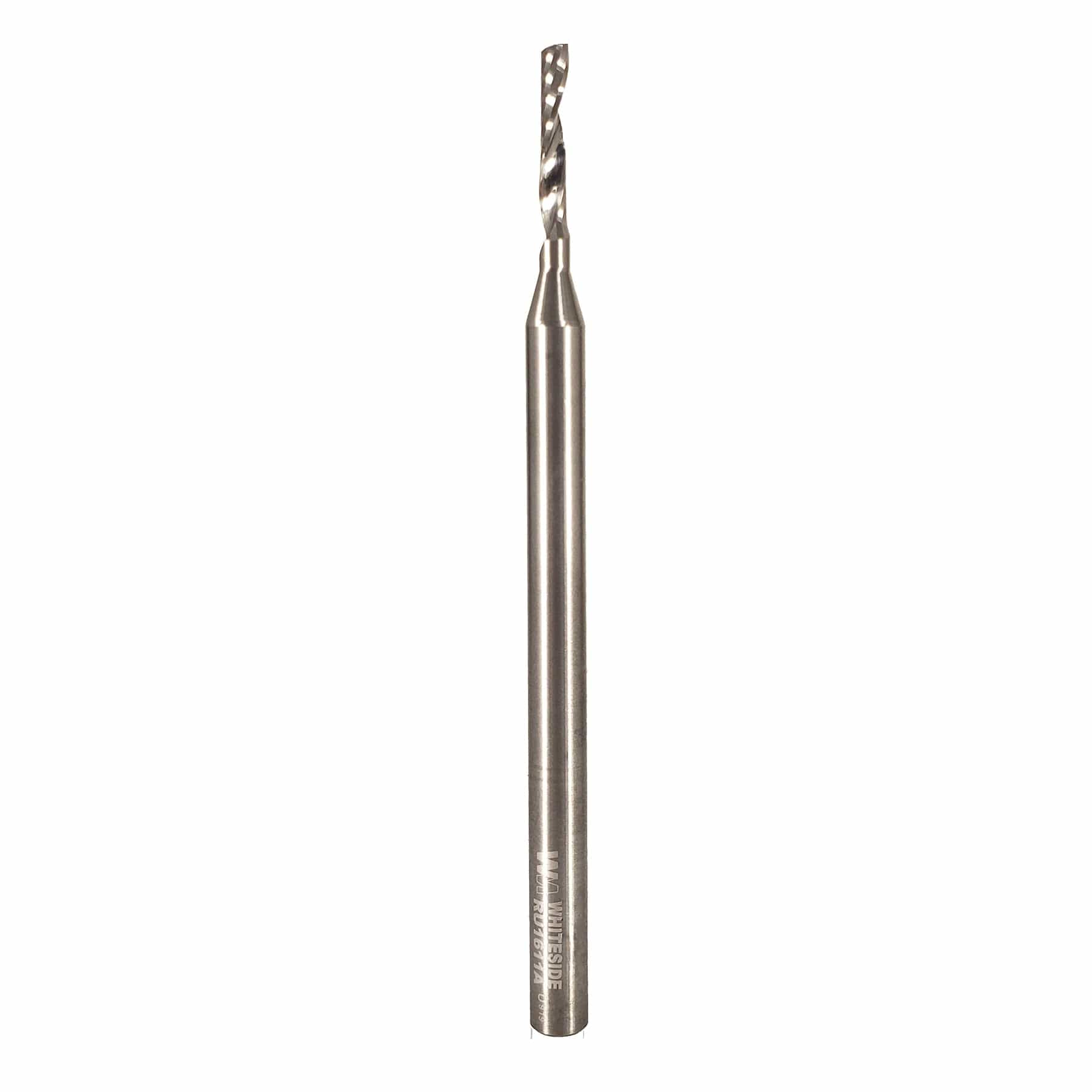 O-Flute Spiral Up Flute 1/4" SH  1/8"D  5/8" CL  4" OL  1 FL alt 0