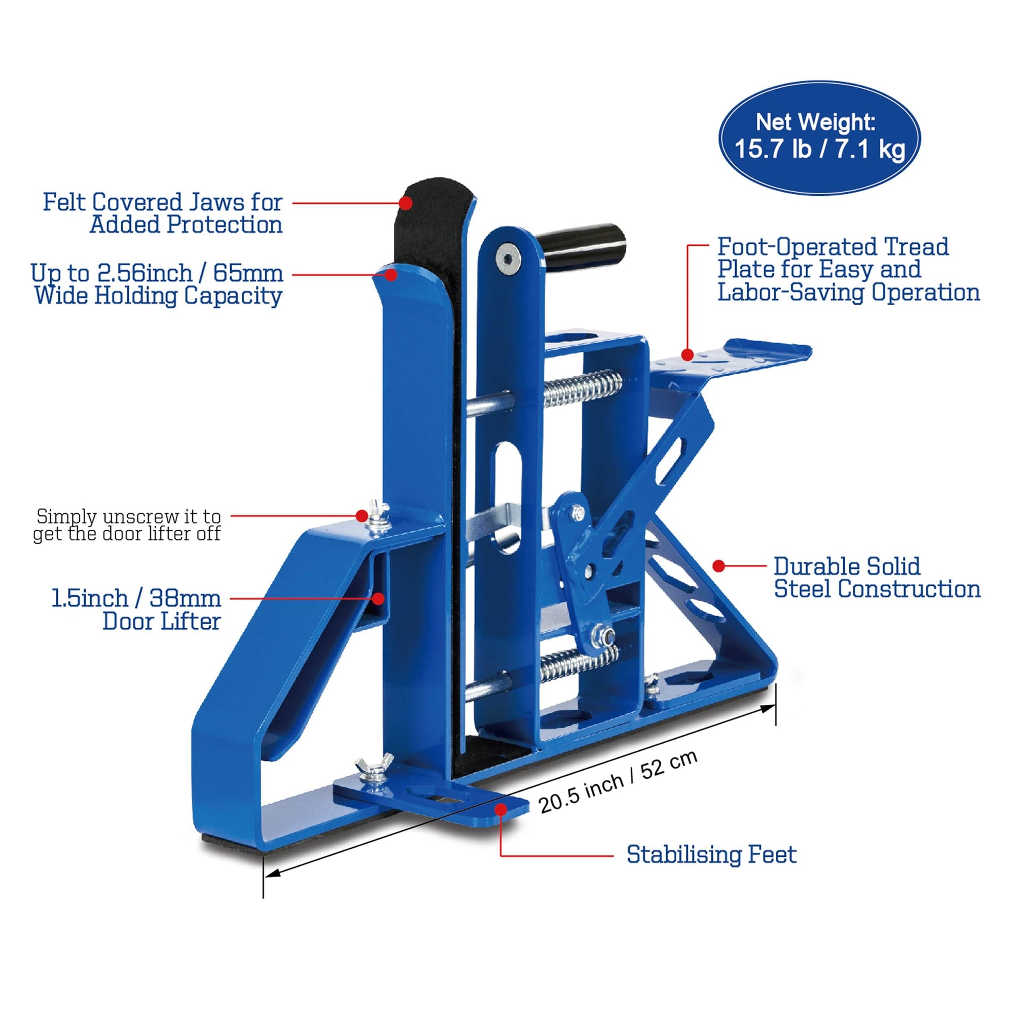 Heavy Duty Door & Timber Panel Vice Clamp with Lifter Tool alt 5