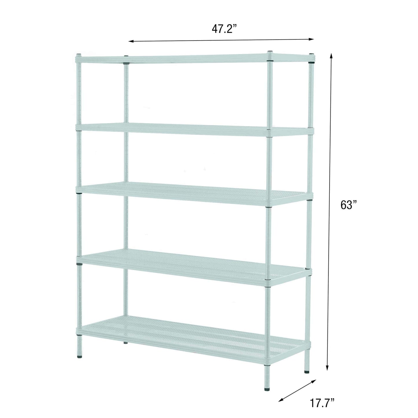 MeshWorks Shelving 5 Tier Sage Green alt 0