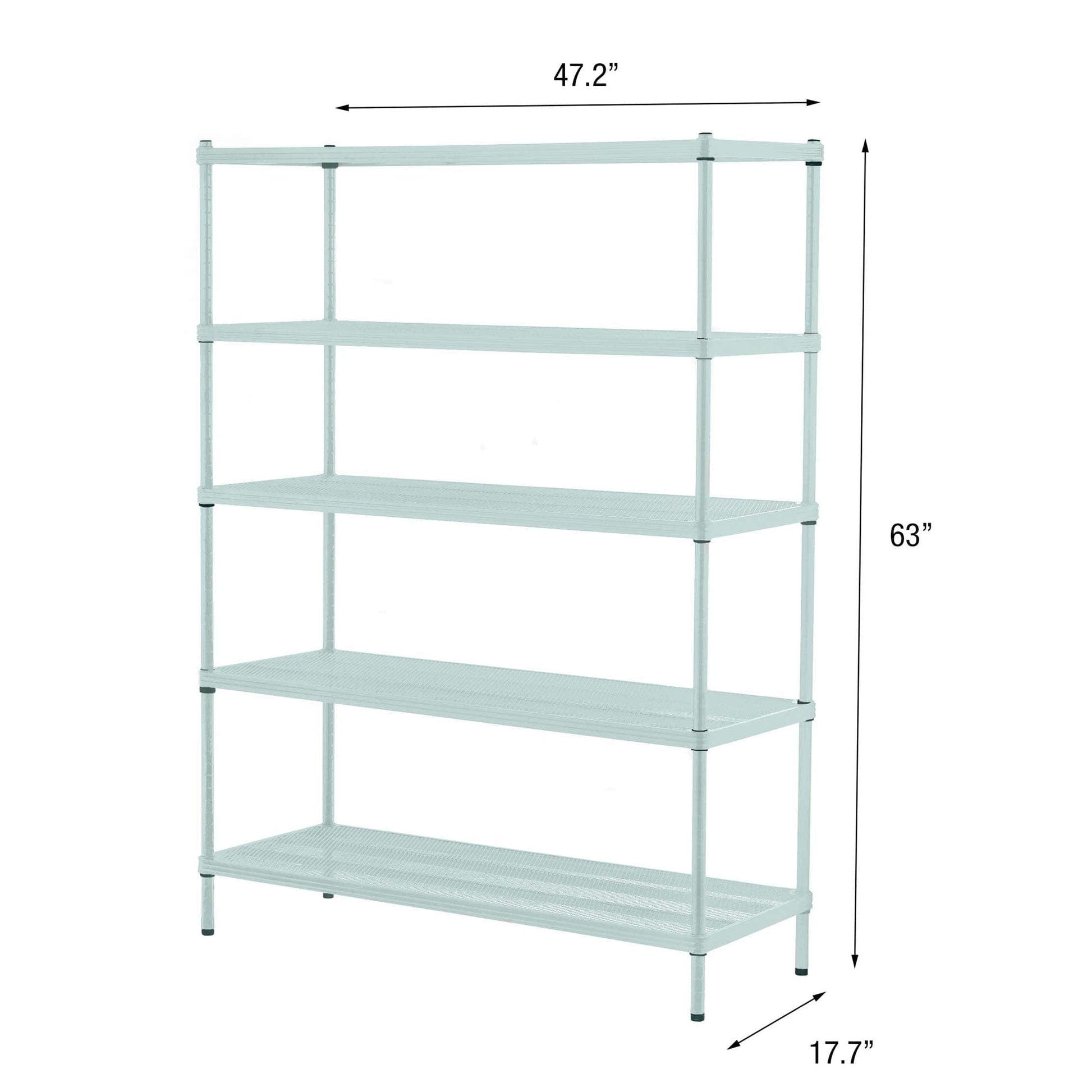 MeshWorks Shelving 5 Tier Sage Green alt 0