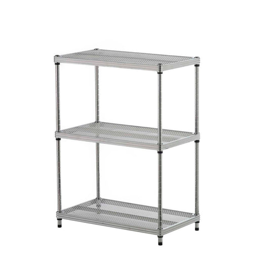 MeshWorks Shelving 3 Tier Silver alt 0