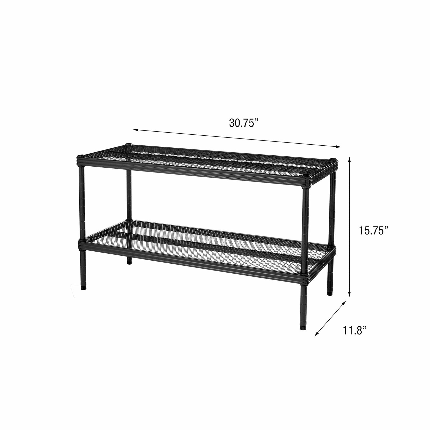 Design Ideas MeshWorks Shoe Shelf Black Woodcraft