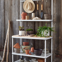 MeshWorks Utility Unit with Wood Top White alt 0