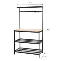 MeshWorks Utility Unit with Wood Top Black alt 0