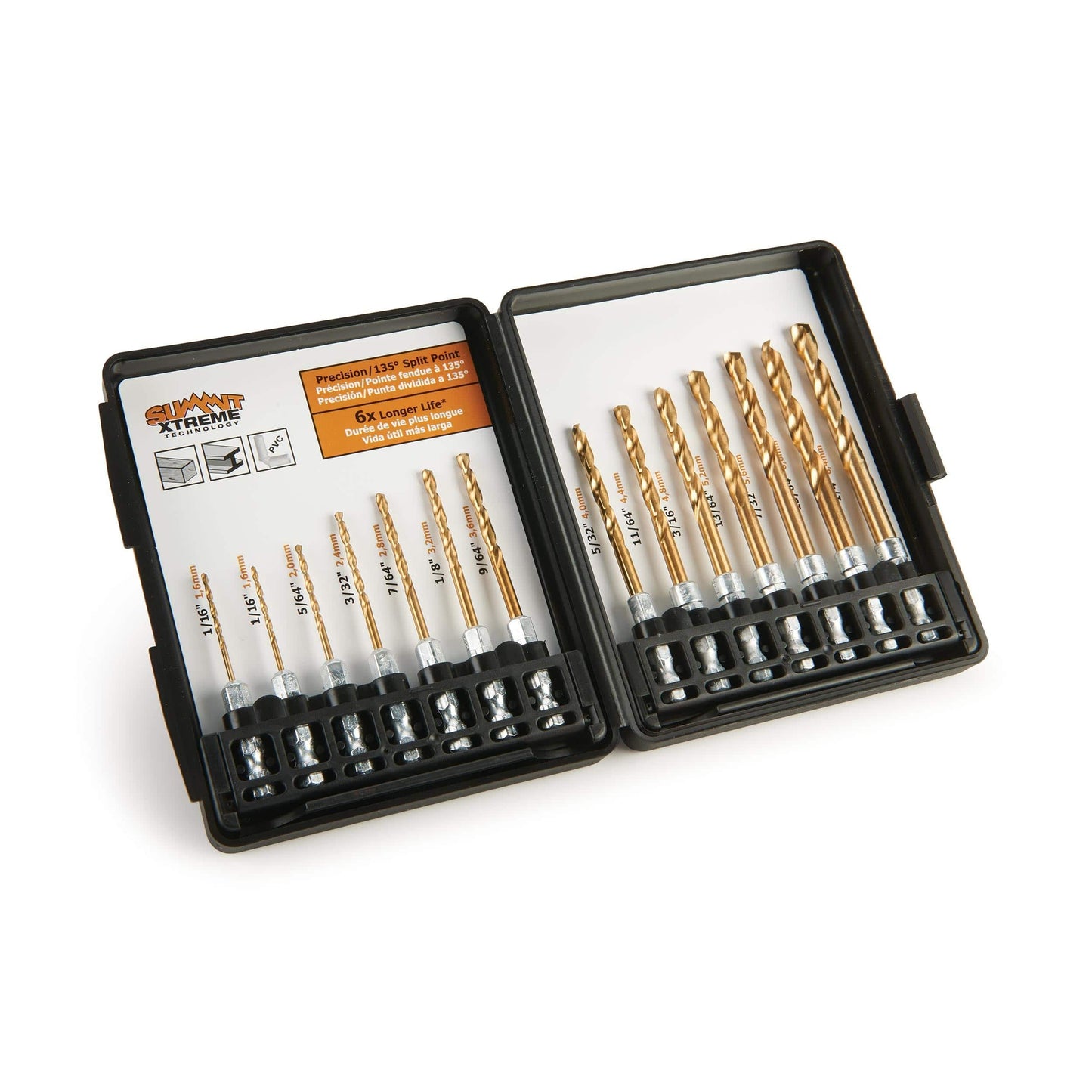 14Pc Titanium Hex Shank Drill Bit Set alt 0