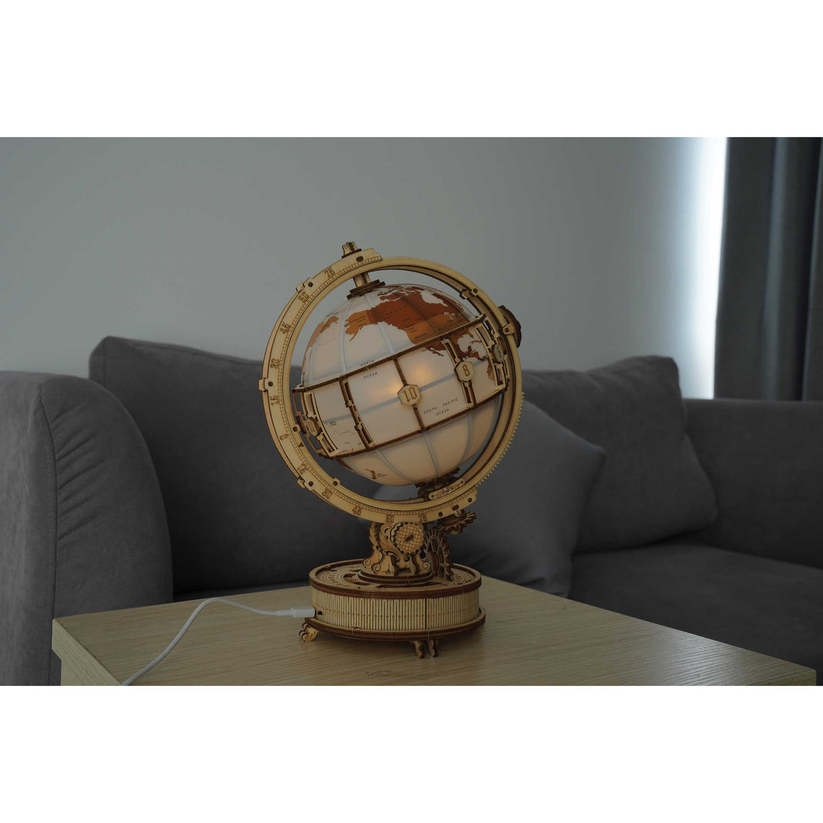 Robotime Luminous Globe 3D Puzzle Kit | Woodcraft