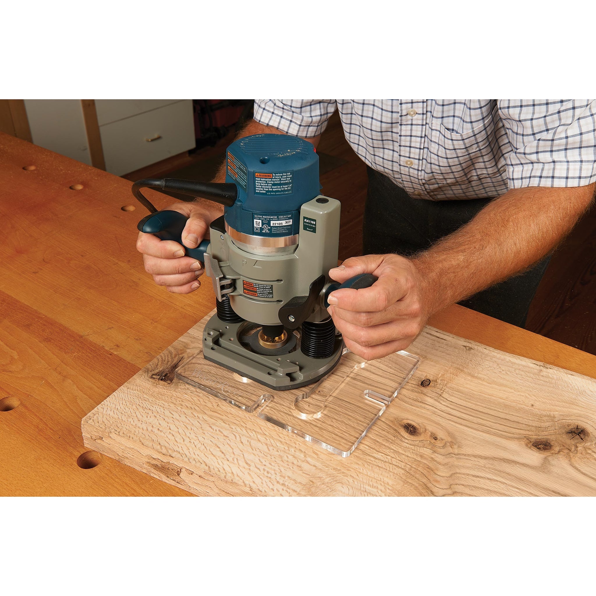 WoodRiver Router Inlay Template - Stitch | Woodcraft