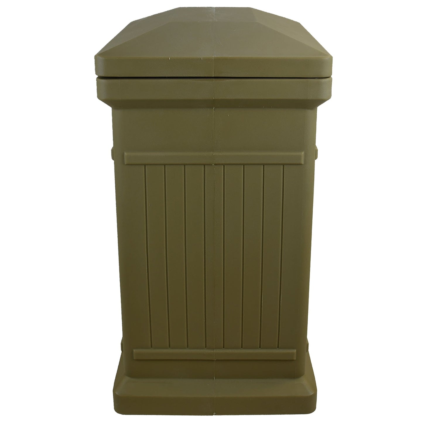 ParcelWirx Premium Vertical Lockable Package Delivery Box with Hinged Lid Oak alt 0