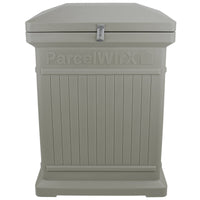 ParcelWirx Premium Vertical Lockable Package Delivery Box with Hinged Lid Prestige Pewter alt 0