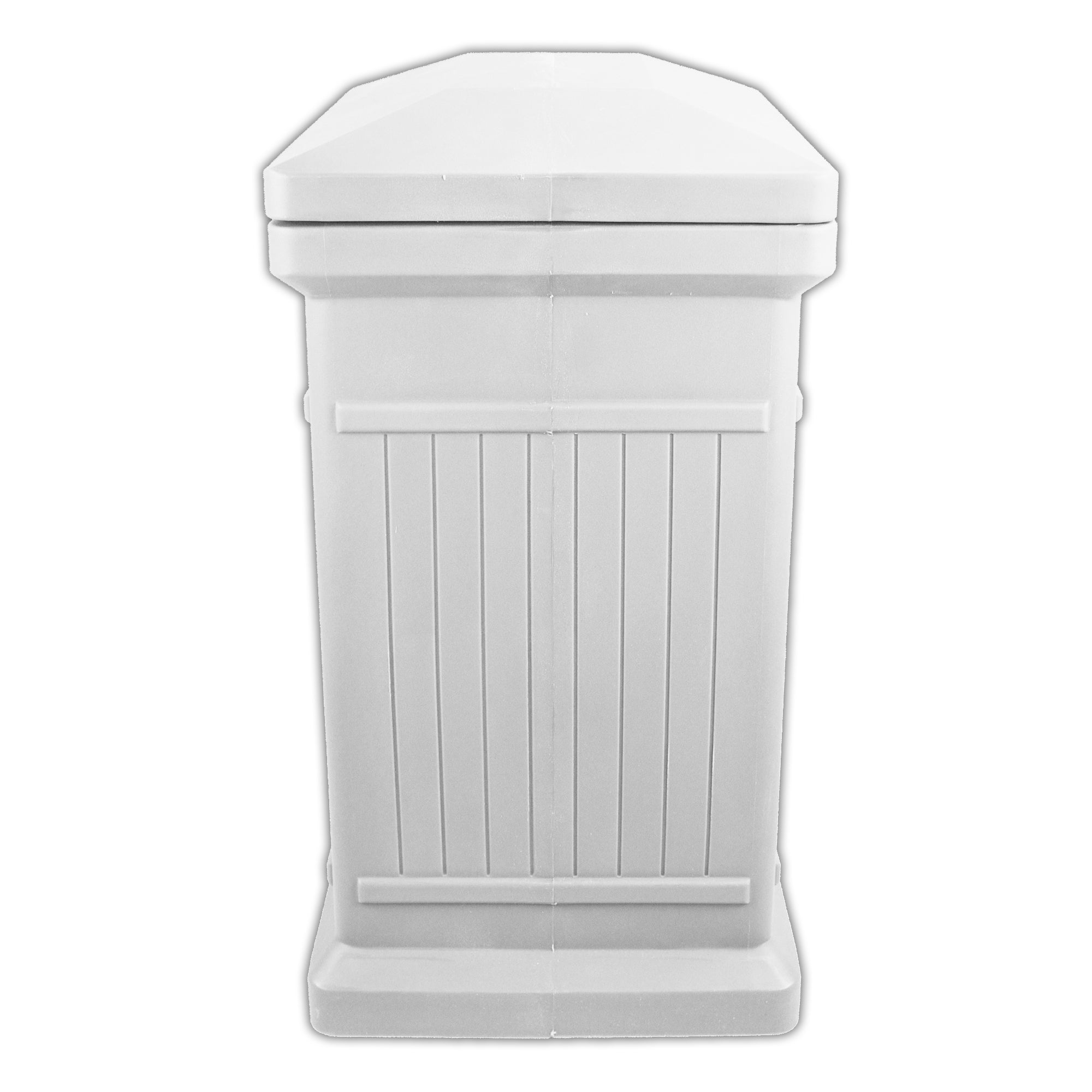 ParcelWirx Premium Vertical Lockable Package Delivery Box with Hinged Lid Slate Gray alt 0