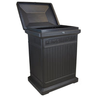 ParcelWirx Premium Vertical Lockable Package Delivery Box with Hinged Lid Graphite alt 0