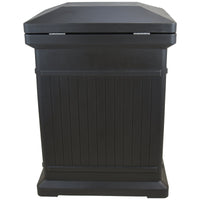 ParcelWirx Premium Vertical Lockable Package Delivery Box with Hinged Lid Graphite alt 0