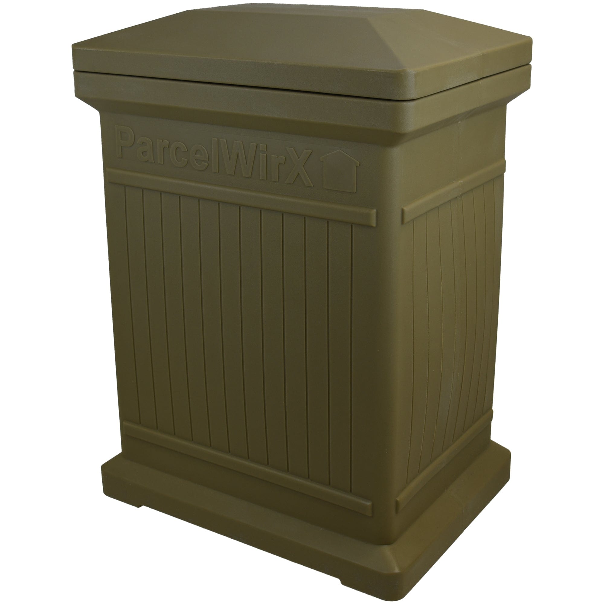 ParcelWirx Vertical Package Delivery Box with Lift Off Lid Oak alt 0