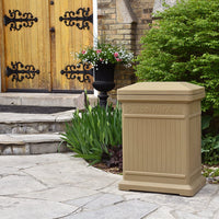 ParcelWirx Vertical Package Delivery Box with Lift Off Lid Oak alt 0