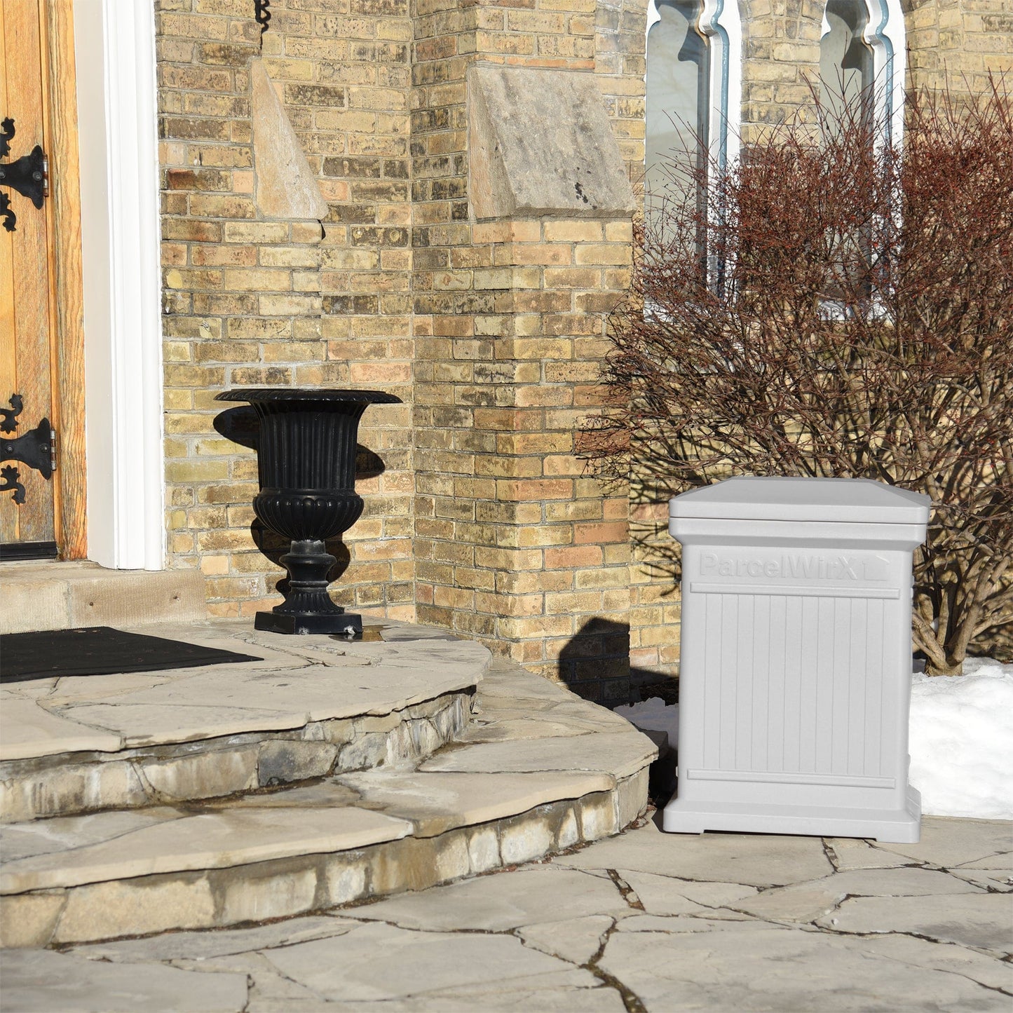 ParcelWirx Vertical Package Delivery Box with Lift Off Lid Slate Gray alt 0