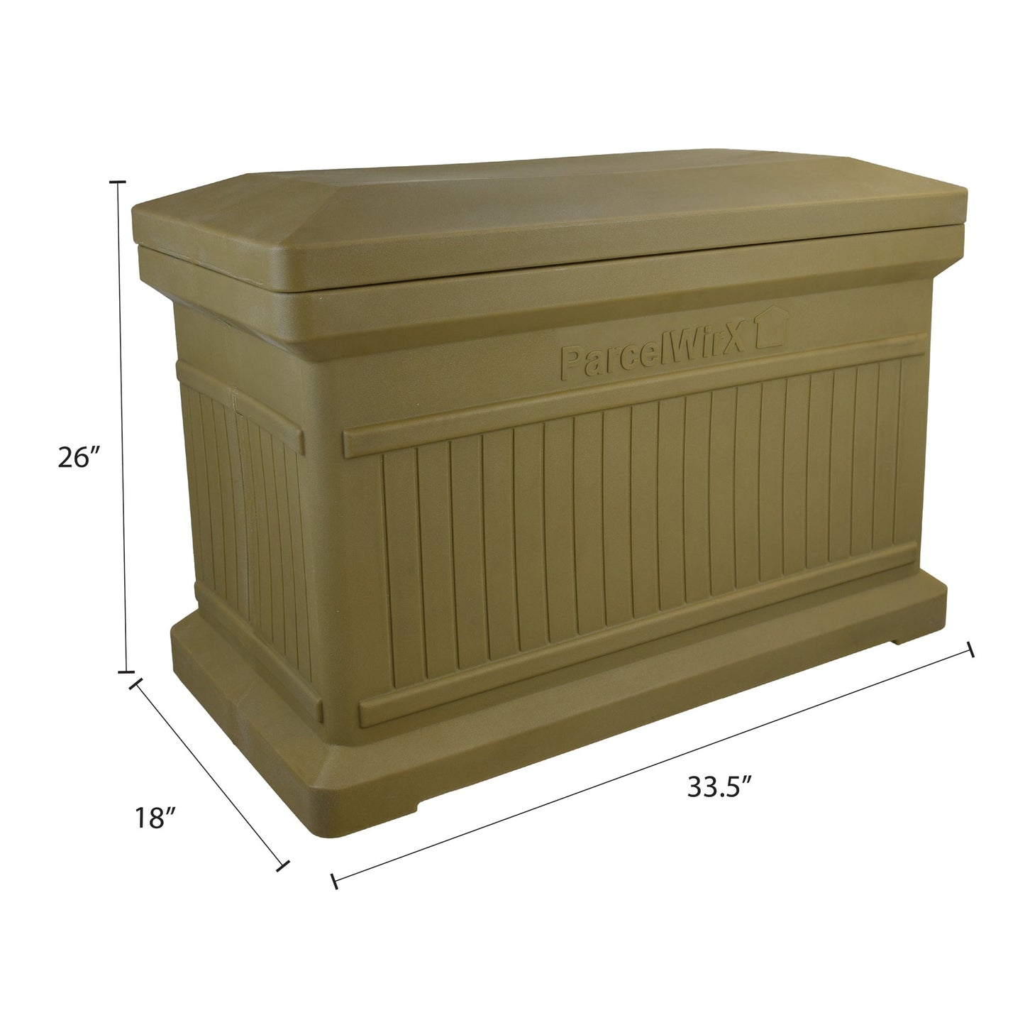 ParcelWirx Horizontal Package Delivery Box with Lift Off Lid Oak alt 0