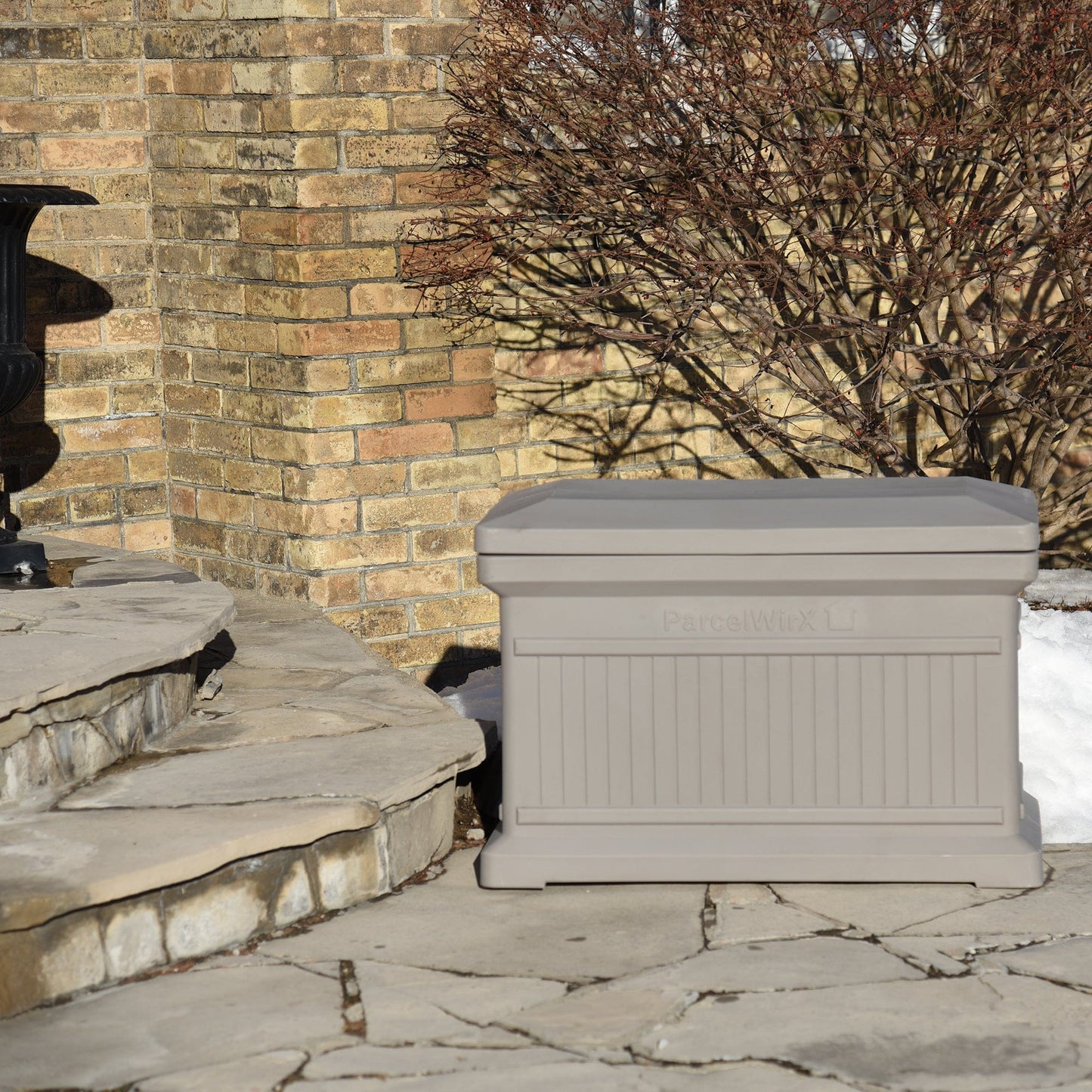 ParcelWirx Horizontal Package Delivery Box with Lift Off Lid Prestige Pewter alt 0