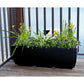 30" x 10" Rectangular Planter Black alt 0