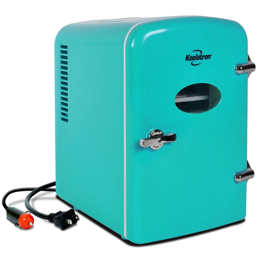 Retro Portable Mini Fridge 4L Green 110V AC / 12V DC alt 0