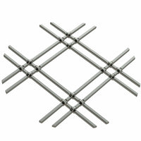 1" Flat Double Diamond Decorative Grille - Antique Pewter, 18" W x 48" L Sheet alt 0