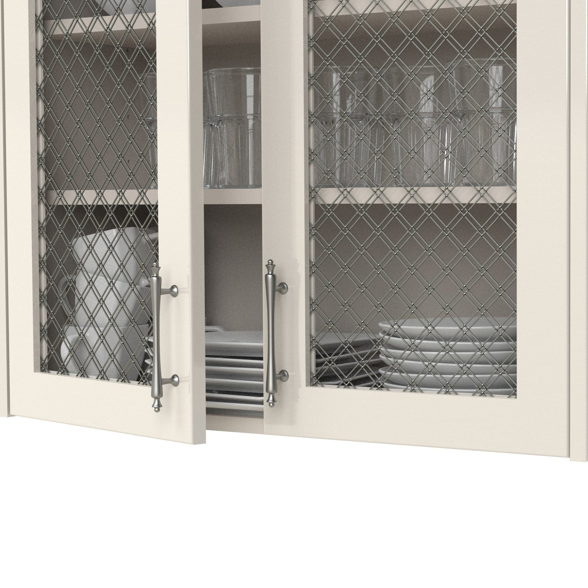 1" Flat Double Diamond Decorative Grille - Antique Pewter, 18" W x 48" L Sheet alt 0