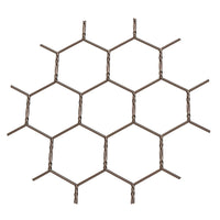 .5" Chicken Wire Decorative Grille - Antique Brass, 17" W x 48" L Sheet alt 5