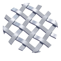 .375'' Single Flat Diamond Decorative Grille - Satin Nickel, 18''W x 48''L Sheet alt 375