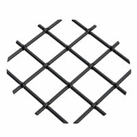 .75" Multi-Crimp Single Diamond Decorative Grille - Flat Black, 18" W x 48" L Sheet alt 75