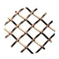 .5" Straight Flat Diamond Decorative Grille - Antique Brass, 18" W x 48" L Sheet alt 5