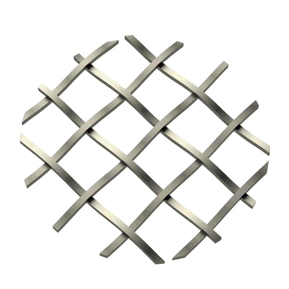 .5" Straight Flat Diamond Decorative Grille - Antique Pewter, 18" W x 48" L Sheet alt 5