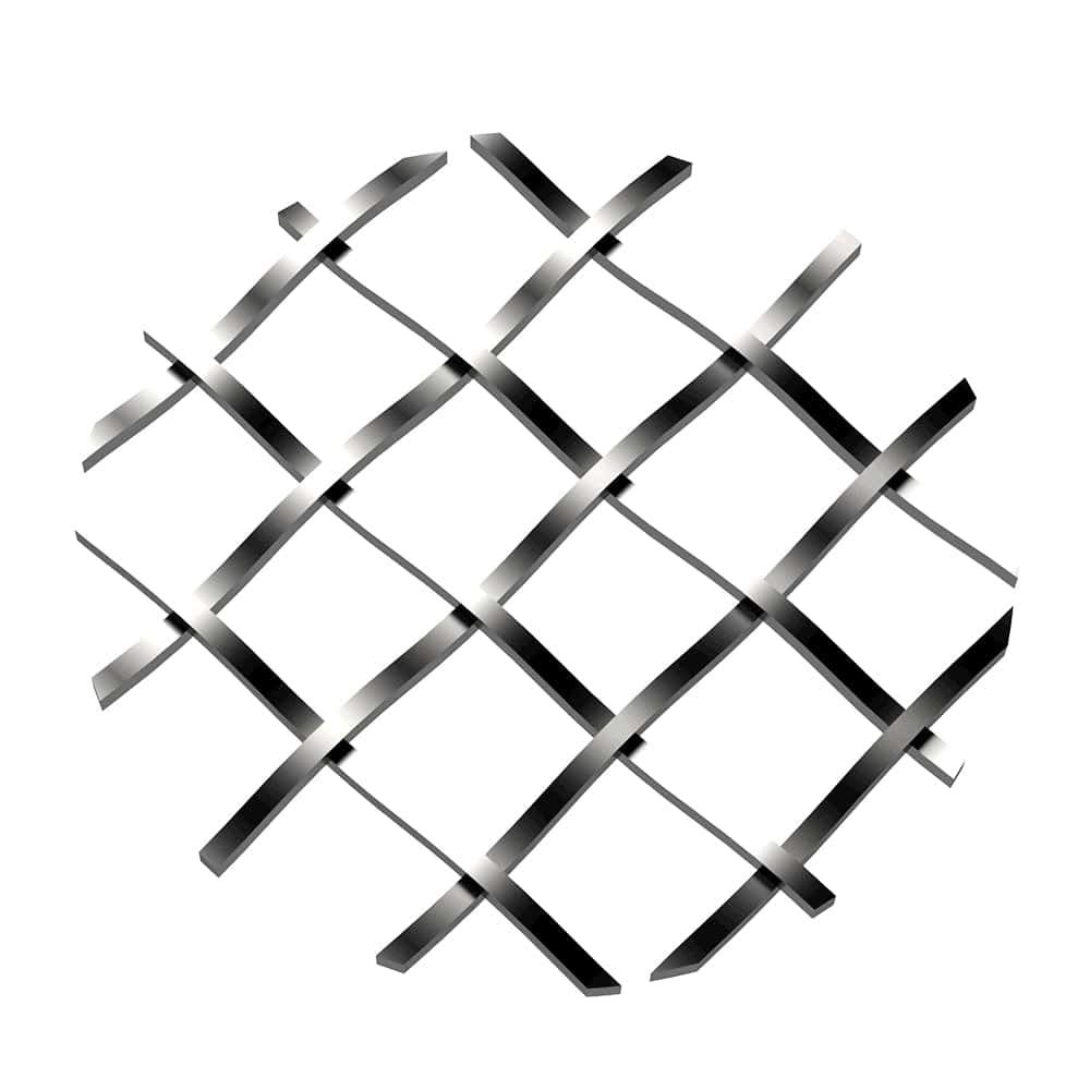 .5" Straight Flat Diamond Decorative Grille - Satin Nickel, 18" W x 48" L Sheet alt 5