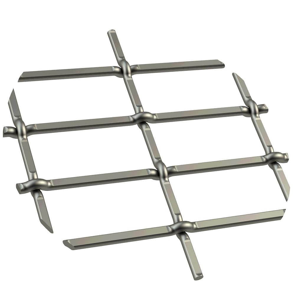 1" Flat Straight Weave Decorative Grille - Antique Pewter, 36" W x 24" L Sheet alt 0