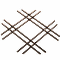 1" Flat Double Diamond Decorative Grille - Antique Brass, 36" W x 48" L Sheet alt 0