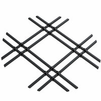 1" Flat Double Diamond Decorative Grille - Flat Black, 36" W x 48" L Sheet alt 0