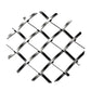 .5" Straight Flat Diamond Decorative Grille - Satin Nickel, 36" W x 48" L Sheet alt 5