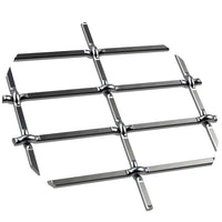 1" Flat Straight Weave Decorative Grille - Satin Nickel, 36" W x 48" L Sheet alt 0