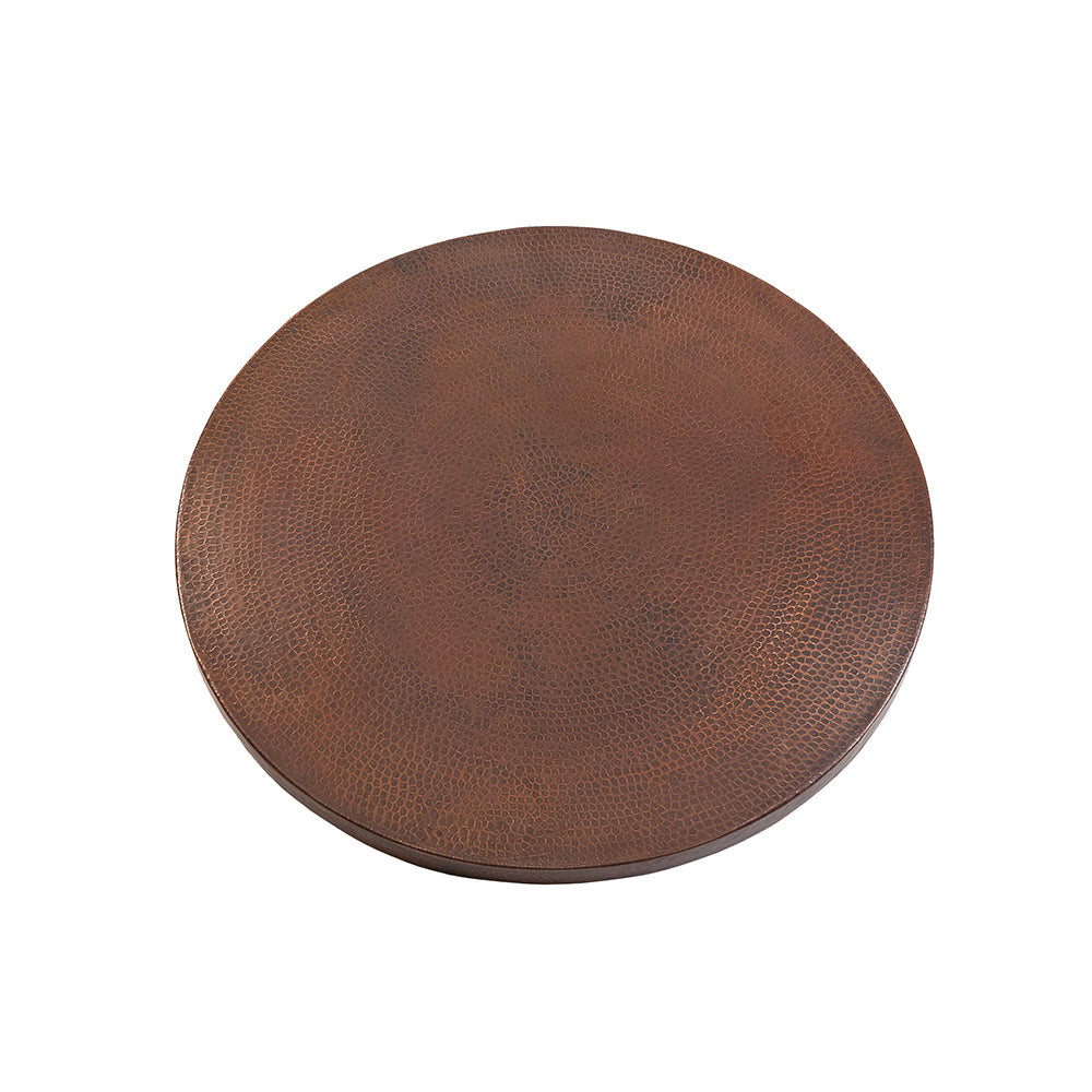 24" Round Hammered Copper Table Top alt 0